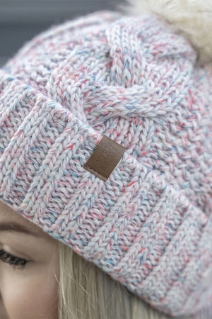 Vivisence 7014 Nakrycie głowy czapka, biały melanż