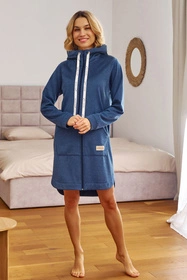 Doctor Nap SMZ.7228 Nocna szlafrok, indigo melange