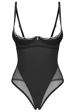 Obsessive Stelisa crotchless teddy Body sexy, czarny