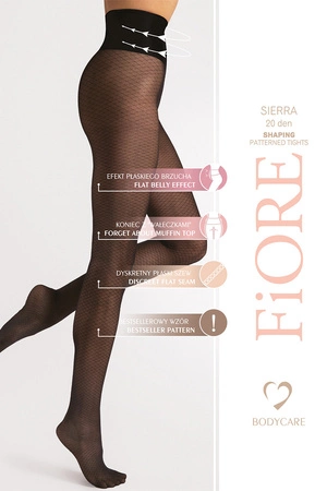 Fiore Sierra 20 DEN F5006 Wyrób pończoszniczy rajstopy, black