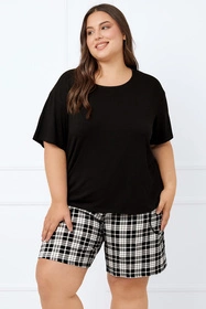 Italian Fashion Klara kr.r. kr.sp. Nocna piżama, czarny/druk