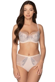 Gaia 1186 Margherita Biustonosz półusztywniany, szaro-różowy