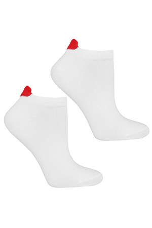 Moraj CSD170-544 Skarpety stopki, white/red