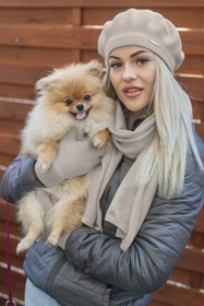 Vivisence 7202 Rękawiczki dzianinowe, beżowy