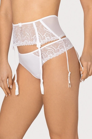 Róża Anuk Pas do pończoch niski, biały