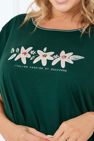 Italian Fashion Florisa kr.r. Nocna koszula, c.zielony