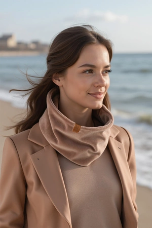 Vivisence 7109 Szalik lub apaszka komin, beżowy