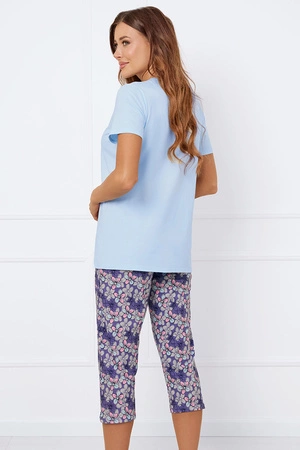 Italian Fashion Carbonia kr.r. sp.3/4 Nocna piżama, niebieski/druk