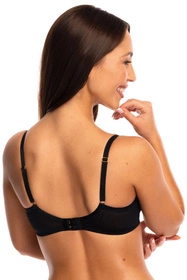 Bella Misteria 36-76 Klasyczna Elegancja Biustonosz push-up, beżowo-czarny
