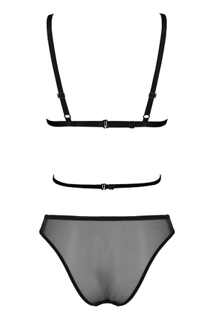 Passion Varella set Nocna komplet biustonosz + figi, black