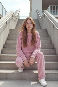 Vivisence 9005 Bluza nierozpinana, pudrowy róż