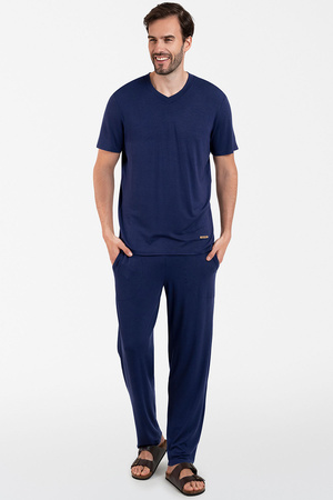 Italian Fashion Akord Men kr.r. d�.sp. Nocna pi�ama, granat