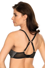 Bella Misteria 14-26 Ażurowa fantazja Biustonosz usztywniany, czarno-beżowy