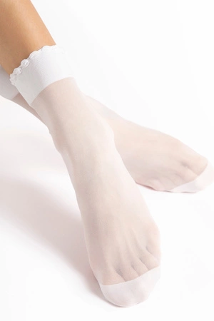 Fiore Pico Massage 20 DEN M1103 Wyrób pończoszniczy skarpetki, white