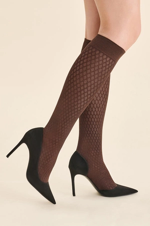 Gabriella Glam Code 606 Wyrób pończoszniczy podkolanówki, chocco