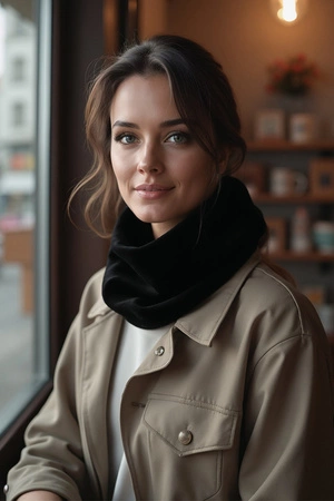 Vivisence 7109 Szalik lub apaszka komin, czarny