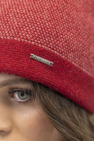 Vivisence 7095 Nakrycie głowy czapka, czerwona pepitka