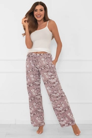 Italian Fashion Kimuri dł.sp. Nocna spodnie, druk/wrzos