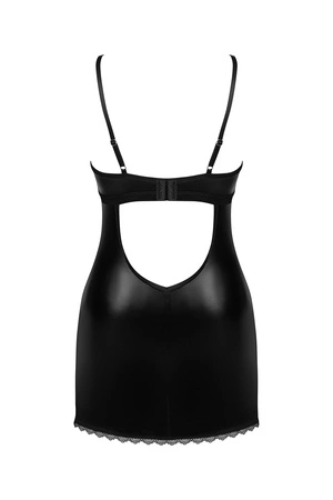 Obsessive Norides chemise Nocna komplet koszulka + stringi, czarny