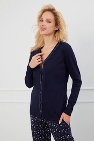 Italian Fashion Libra dł.r. dł.sp. Nocna piżama, granat/druk