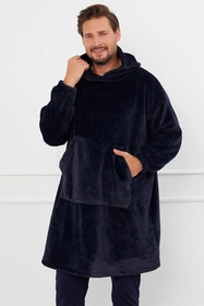 Italian Fashion Forio dł.r. Nocna szlafrok, granat