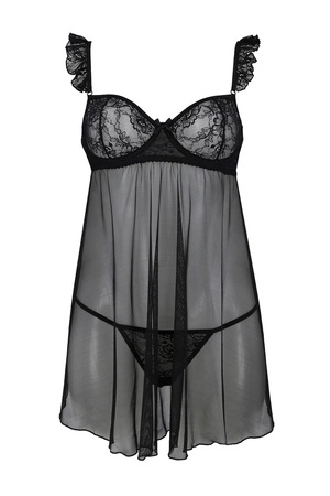 Avanua Milagros chemise Nocna komplet koszulka + stringi, black