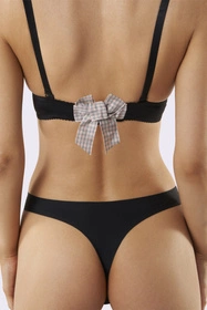 Julimex BA-19 kokarda na zapięcie 2-rzędowa Akcesoria do biustonosza zapięcie, check