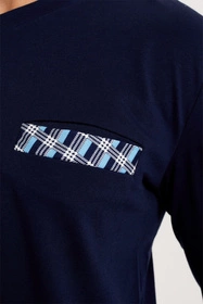 Italian Fashion Jaromir dł.r. dł.sp. Nocna piżama, granat/druk