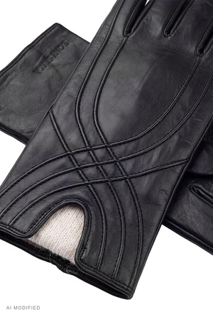 Vivisence 7225 Rękawiczki skórzane, black
