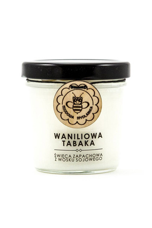 Miodowa Mydlarnia Waniliowa Tabaka świeca zapachowa z wosku sojowego Świeca zapachowa, naturalna